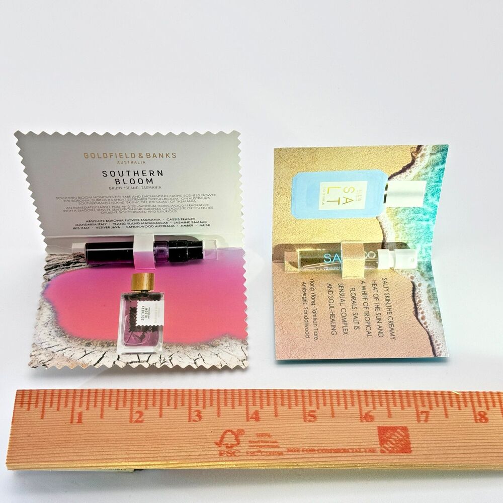 Luxury Niche Perfume Sample Set – Goldfield & Banks + Ellis Brooklyn Salt